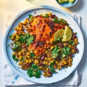 Chipotle cod with zesty quinoa