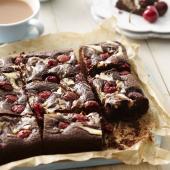 Marbled cherry chocolate brownies