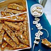 Orange, fig and almond biscotti