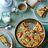 Tomato, mozzarella and chive frittata 