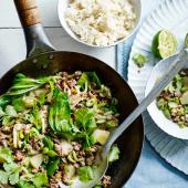 Pineapple pork mince stir-fry