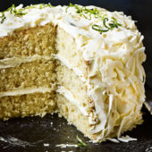 Lime and coconut triple layer cake