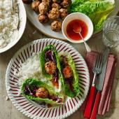 Thai turkey lettuce wraps