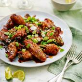 Sweet and sticky Korean-style hot wings