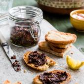 Olive, fig and basil tapenade