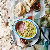 Chicken liver pâté with pistachio nutty butter