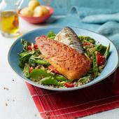 Harissa smoked mackerel with preserved-lemon quinoa