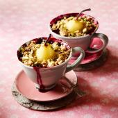 Pear and forest fruit crumble