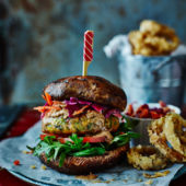 Vegan bunless falafel burger