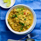 Golden coconut and cauliflower dhal