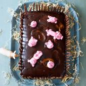 Pigs in mud cake