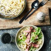 Peppered steak pasta