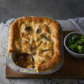 Pork, cider and parsnip pie