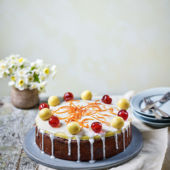 Cherry and almond Easter cake
