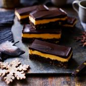 Festive Nanaimo bars