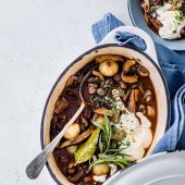 Mushroom bourguignon 