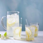 Elderflower gin fizz