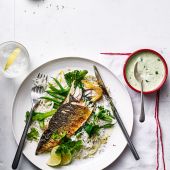 Masala mackerel with coconut rice