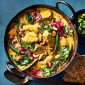Chicken and aubergine curry 