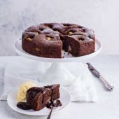 Reader recipe: pear chocolate cake with sauce