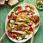 Balsamic chicken with pepper Caprese