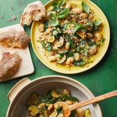 Creamy courgette and butter bean braise