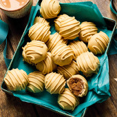 Golden chocolate and Biscoff truffles