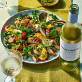 Sponsored: Grilled chicken and peach Caprese salad