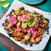 Air-fryer sweet potato nachos