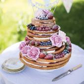 ‘Naked’ Victoria sponge wedding cake 