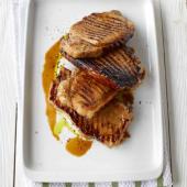 Sticky pork steaks
