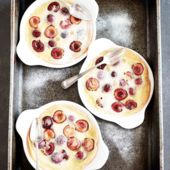 Amaretto and cherry clafoutis 