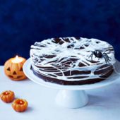 Chocolate spider web cake
