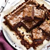 Chocolate, beetroot and prune brownies