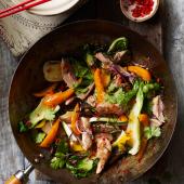 Thai-style duck stir-fry with lime