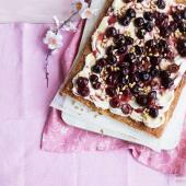 Quick cherry, ricotta and honey tart