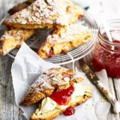 Strawberry Bakewell scones