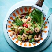 Prawn and pak choi stir-fry