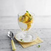 Mango, lime and passion fruit parfaits
