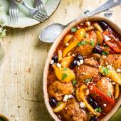 Greek-style chicken and olive stew