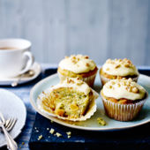 Courgette, orange and hazelnut muffins