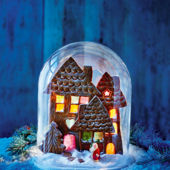 Gingerbread village scene