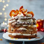 Panettone with Campari and mandarin cream