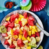 Fruit salad with chilli and lime