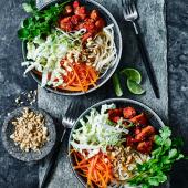 Vietnamese caramel pork noodle salad 