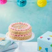 Rice crispie celebration cake