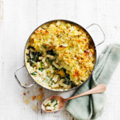 Green vegetables mac 'n' cheese