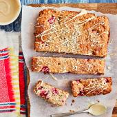 Raspberry peanut butter breakfast bars