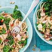 Zingy sardine spaghetti