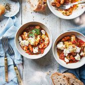 Prawn saganaki starter